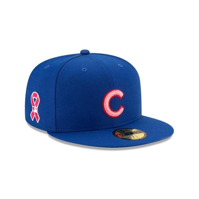 Blue Chicago Cubs Hat - New Era MLB Mother's Day 59FIFTY Fitted Caps USA8503164